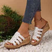 Zapatillas de tacón de cuña para mujer, zapatos de verano - details 1