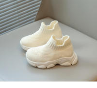 Zapatos informales para niños y niñas, zapatillas de calcetín de tela elástica sin cordones, transpirables, a la moda, 21-30, otoño, 2024 - details 6