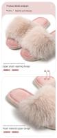 Zapatillas de felpa para interiores esponjosas europeas y americanas para mujer, zapatos de invierno con punta redonda abierta y transfronteriza para niñas en casa - details 2
