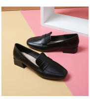 Mocasines de mujer con plataforma interior para aumentar la altura, puntera cuadrada, boca poco profunda, tacón grueso y suela suave. - details 13