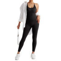 Mono ajustado para mujer, mono deportivo informal para todas las estaciones, ropa deportiva ajustada sin mangas, mono todo en uno, ropa para mujer - details 4
