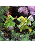 Mini Jardín de Hadas Figura de Dragón de Resina Adorno de Animales de Estimulación 2pcs - details 7