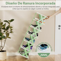 Zapatero de plástico de 9 niveles que ahorra espacio, plegable y desmontable para el hogar, dormitorios y oficinas, organizador apilable - details 0