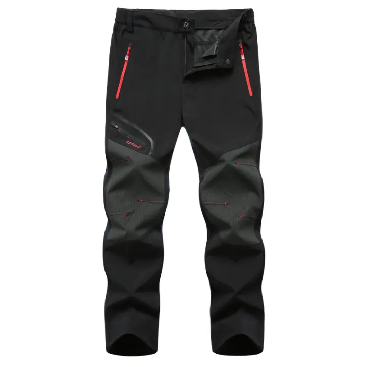 Pantalones de senderismo para hombre, impermeables, transpirables, de secado rápido, pantalones largos elásticos para primavera y otoño - 1