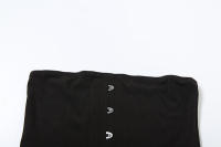 BUNO-Conjunto de 2 piezas de verano con diseño de gato extraño para mujer, Top con corsé de una sola botonadura + faldas de malla con borlas irregulares, ropa para discoteca de medianoche a juego para vacaciones - details 11