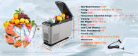 SucceBuy Refrigerador para automóvil, refrigerador portátil con reposabrazos para automóvil de 12 voltios, congelador de zona única de 15 L, -4 ℉ -68 ℉   Enfriador de compresor ajustable, 12/24 V CC y 100-240 V CA para aventuras al aire libre y acampadas - details 5