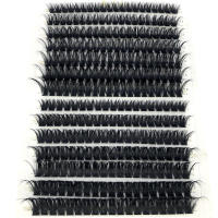 Pestañas Postizas Segregadas Tejidas DIY 40D 60D 80D Y 100D Gruesas Y Rápidas Extensión De Pestañas Material De Algodón Plástico - details 11