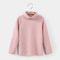 Otoño niños y niñas suéter de cuello alto suave de Color sólido niños prendas de punto de invierno camisa básica de manga larga suéter para niños niños - details 19