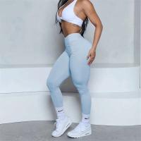 Leggings con espalda en V para mujer, leggings deportivos sin costuras para mujer, pantalones de yoga sólidos elásticos de cintura alta para fitness y jogging - details 34
