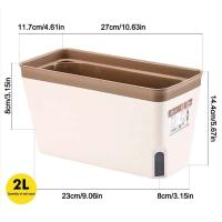 Planta de riego automático floral moderna y elegante rectangular de doble capa para interiores ETA, hidropónica ETA - details 1