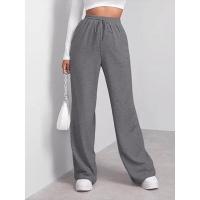Pantalones de cintura alta y pierna ancha para mujer, pantalones holgados de calidad con cordón, primavera y otoño - details 4