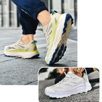 Nuevos zapatos de suela gruesa para hombre, calzado deportivo de moda para correr con absorción de impactos - details 2