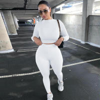 Conjunto deportivo de dos piezas de manga larga, nuevo traje informal de moda para mujer - details 14