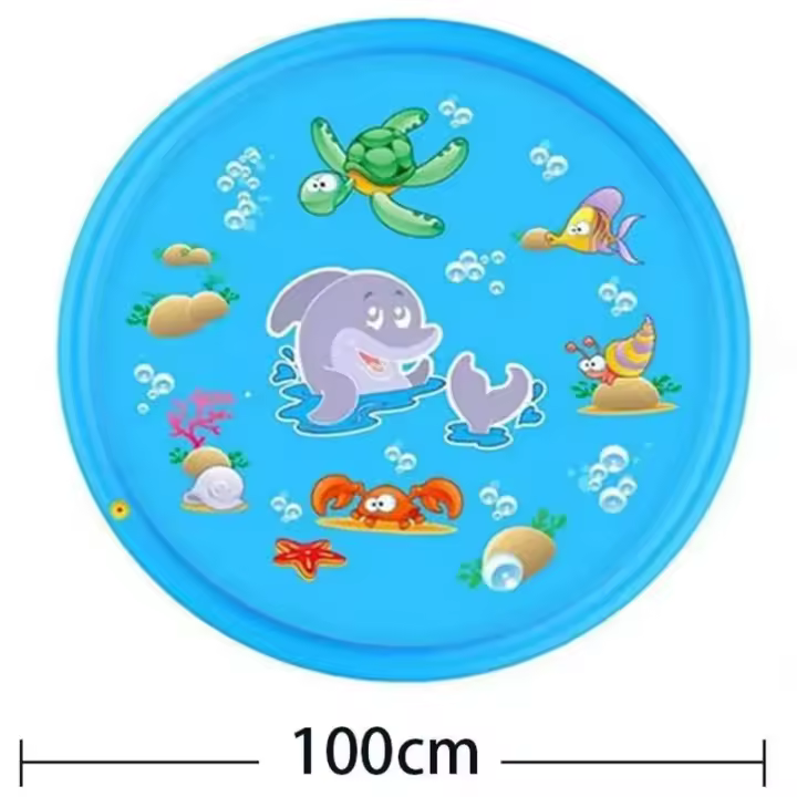 Boquilla de delfín móvil, juego de agua para niños, césped al aire libre, playa, juego de aerosol de verano, tapete con diseño de letras, tapete de juguete - 1