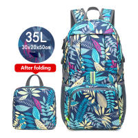 Mochila impermeable plegable de 35L, bolsa ligera de almacenamiento para exteriores, con estampado sólido, para acampar, montañismo y viajes - details 1