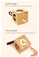Reflector creativo lámpara de ambiente de mediados de otoño linterna de madera de estilo chino luz nocturna de proyección - details 11