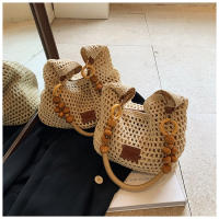 Bolso tejido de playa de vacaciones junto al mar nuevo bolso de punto hueco para mujer bolso de gran capacidad para las axilas del hombro - details 12