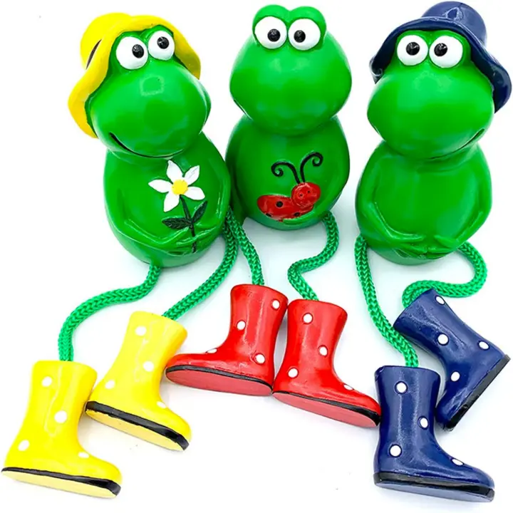 Juego de 3 piezas de resina para decoración de valla, Estatua de Animal para jardín, maceta - 1