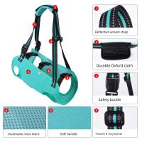 Arnés de elevación para perros con correa ajustable, asa gruesa, portador portátil para perros, forro suave, soporte para piernas, chaleco de elevación para mascotas - details 2
