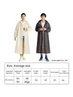 Chubasquero largo reutilizable para adultos, impermeable, a prueba de viento, Poncho de lluvia con capucha, cordón para viajes al aire libre, emergencia - details 5