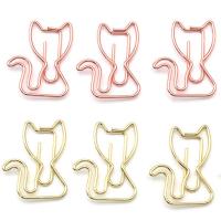 10 Uds. De Clips de papel en forma de gato para estudiantes, soporte de marcapáginas de Metal de dibujos animados, clip de papel de Metal creativo bonito - details 7