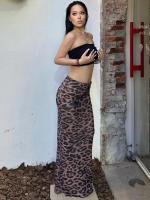 falda elegante con estampado de leopardo para mujer, faldas Maxi, ropa Y2K para oficina, Club, fiesta, ropa de calle informal, venta al por mayor, 2025 - details 54
