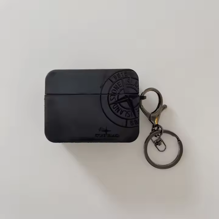Funda de auriculares con patrón cruzado para Airpods Pro 2 Airpods 3 2 1, funda de auriculares de silicona suave negra - 1
