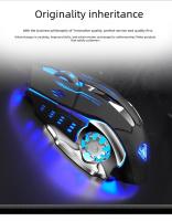 Ratón recargable inalámbrico con Bluetooth, dispositivo electrónico recargable con USB, retroiluminación, juego de PC - details 1