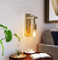 Linterna de Pared de Cuerda de Cáñamo Retor Luz de Dormitorio Moderna para Hogar - details 6