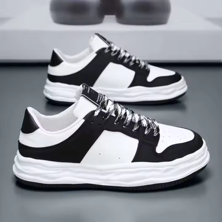 Y 39-44 Zapatos deportivos de ocio estéticos con plataforma multifuncional de moda blanca transpirable para hombre - 1