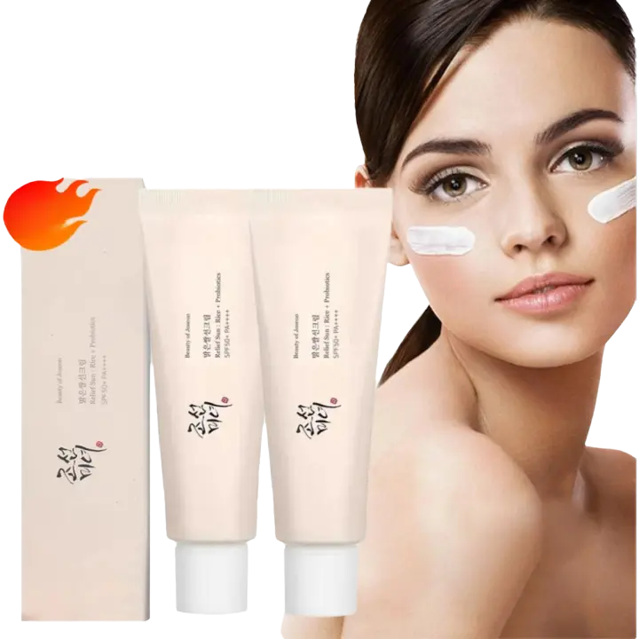 2 uds SPF50 + protector Solar arroz coreano probiótico bloqueador Solar crema blanqueadora de piel Anti UV bloqueador Solar loción Solar hidratante - 1