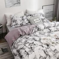 Juego de Ropa de Cama de Mármol Cubierta de Edredón Suave para Cama Doble Tamaño Rey - details 2