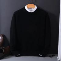 Suéter de Cashmere O-cuello 2024 Pullover Oversize para Hombres Camiseta Inferior de Punto Auténtico Otoño-Invierno - details 8