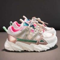 Nuevo estilo, zapatos de moda para hombres y mujeres, deportes negros, tacón rosa, brillante, para correr, blanco, 2025 - details 2
