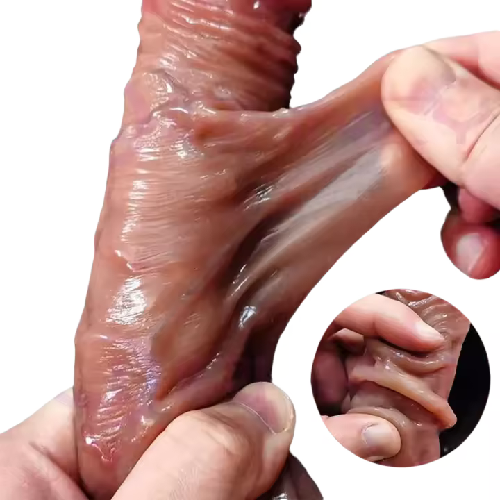 Dildo de Leten para Mujeres Piel Realista, Forro Deslizante, Próximo a los Testículos - 1