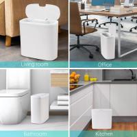 Basurero Automático De Baño Con Tapa Sensación De Movimiento Impermeable Delgado Para Cocina Y Dormitorio Pequeño - details 15