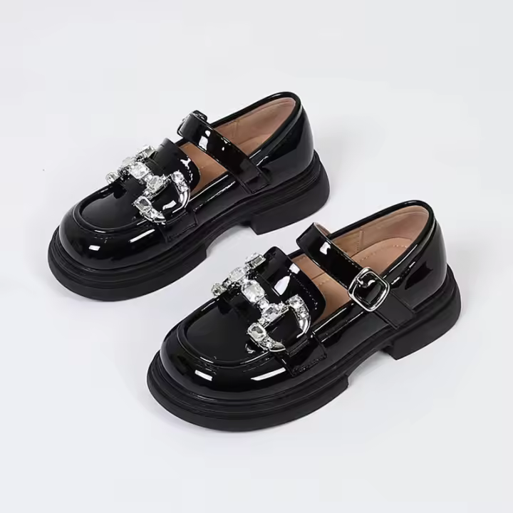 Zapatos de princesa de estilo británico para niña pequeña, zapatos escolares para estudiantes de secundaria - 1