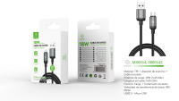 Cable USB a Micro B de 5V/3.4A 18W Cable de datos del cargador del teléfono móvil de carga rápida para teléfono Cable USB trenzado de poliéster de 16 hilos Micro de carga rápida 1M/2M/3M - details 6