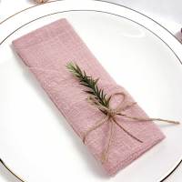 Servilletas cuadradas de lino de imitación, toallitas de 30x30CM, color gris/caqui, mesa de comedor para restaurantes, decoración de fiesta en casa, 5 uds. - details 11
