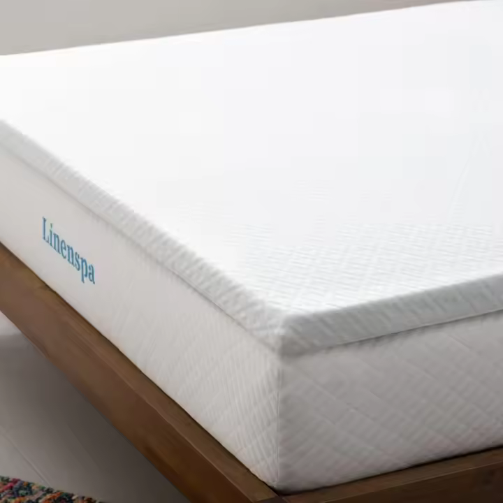 Colchón sobrecolchón viscoelástico Linenspa |   Cubrecolchón 140 x 190 cm |   Grosor 5 cm |   Con gel y funda con cremallera lavable |   Oeko-Tex - 1