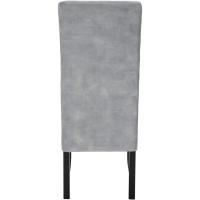 Cocina Estructura de Madera Sillón Asiento Acolchado Tapizado en Terciopelo Gris Claro BH294hgr-2 - details 6