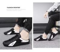 Zapatos planos de conducción de fondo suave de moda para hombre, zapatos casuales de primavera y verano con diseño de gorro, estilo de caminata de medio arrastre, sin cordones - details 12