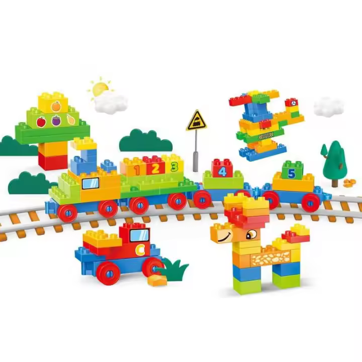 Bloques de Construcción de Tren para Niños Regalos de Novedad para Papelería y Artesanía - 1
