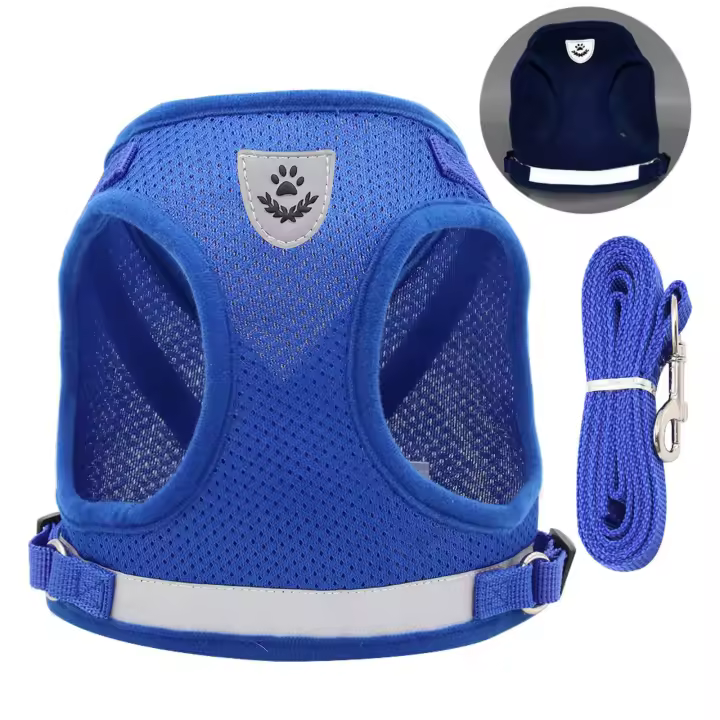 Conjunto de Correa de Arneses Ajustable para Perros Pequeños Collar de Paseo al Aire Libre para Cachorros, Chihuahuas, Pugs - 1