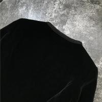 Blazer de terciopelo de doble botonadura para mujeres, corto, asimétrico, con botones, blazer casual para oficina, traje clásico - details 10