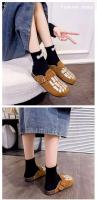 Zuecos casuales Xinziyu, zuecos de madera de corcho de gamuza antideslizantes con bordado de huesos a la moda para mujer con logotipo - details 7