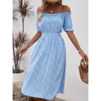 Vestido floral de cielo estrellado de moda casual elegante con cuello redondo 2025 - details 6
