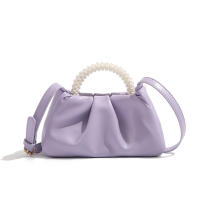 Bolso 2025 nueva moda de moda redonda perla portátil plisado nube bolsa nicho temperamento hombro bolsa de mensajero - details 1