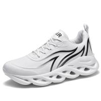 Zapatillas de correr transpirables blancas y negras para hombre, zapatos de moda, zapatillas casuales ligeras - details 8