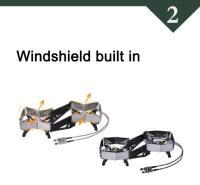 Estufa de Gas de doble cabezal de BRS-32, horno portátil para acampar al aire libre, interruptor de fuego, juego de utensilios de cocina con Control ajustable gratis - details 4